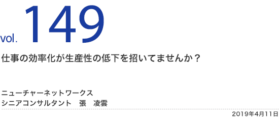 仕事の効率化が生産性の低下を招いてませんか 株式会社ニューチャーネットワークス